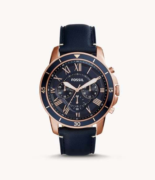 FOSSIL Men's Grant Sport Chronograph Blue Leather FS5237