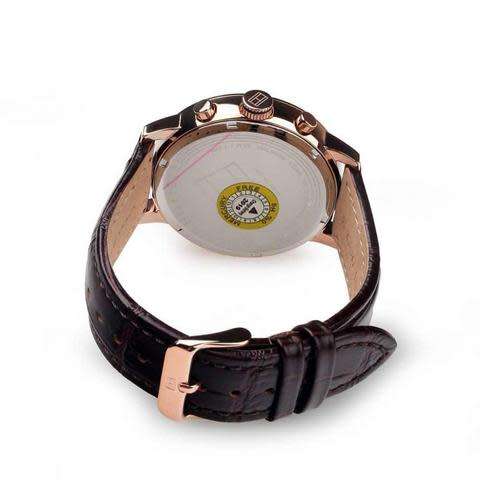 TOMMY HILFIGER Alden Brown Leather Band Watch 1791308