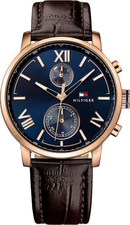 TOMMY HILFIGER Alden Brown Leather Band Watch 1791308