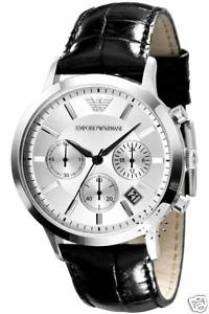 ** R4299.99** CLASSIC BLACK LEATHER STRAP!! Mens Emporio Armani  AR2432