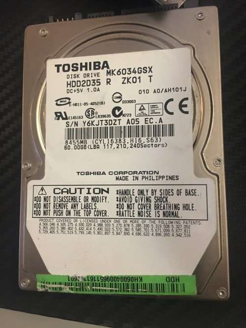HDD 2.5" 60GB SATA