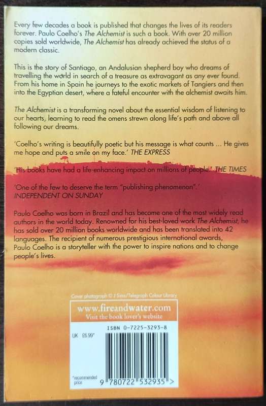 The Alchemist Novel by Paulo Coelho