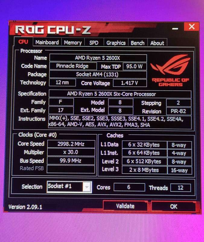 Asus Prime X470-Pro + Ryzen 5 2600X (Stock AMD Cooler) + KLEVV CRAS X RGB 16GB