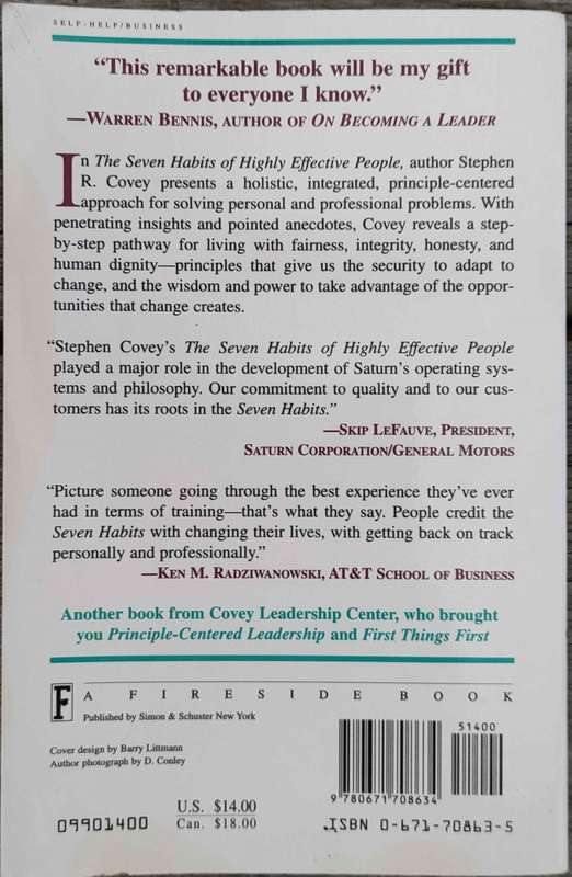 The 7 Habits of Highly Effective People by Stephen Covey