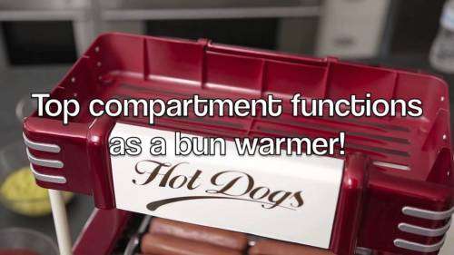 RETRO HOT DOG ROLLER AND BUN WARMER (RHD-800)