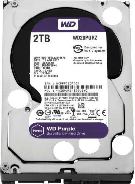 WESTERN DIGITAL 2TB SURVEILLANCE HARD DRIVE (WD20PURZ)