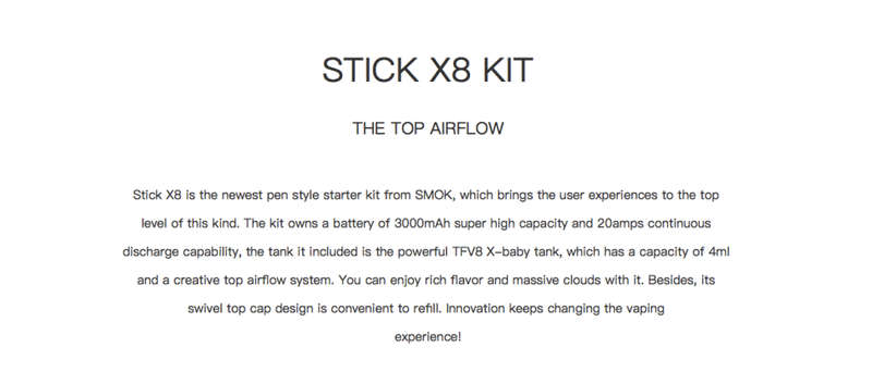 STICK X8 KIT VAPE / VAPORISER
