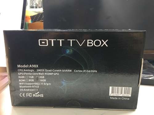 SMART TV BOX,TV BOX ANDROID,  A98 4K SMART ANDROID TV BOX WITH 2 GB RAM AND 16 GB ROM!!!!!!!
