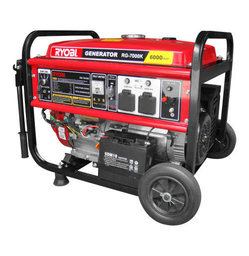 RYOBI 6.5 kVA Key Start Generator 6000W