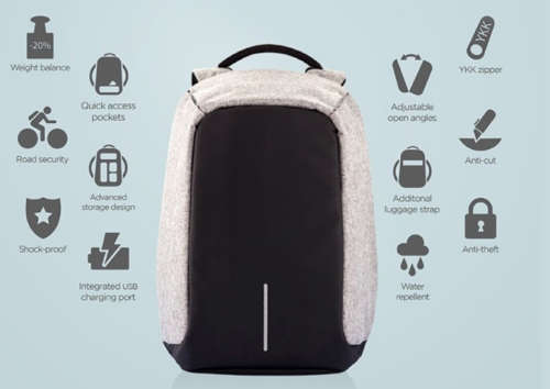 Anti Theft Laptop Backpack With External USB Charging Port