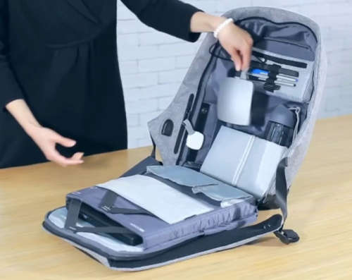 Anti Theft Laptop Backpack With External USB Charging Port