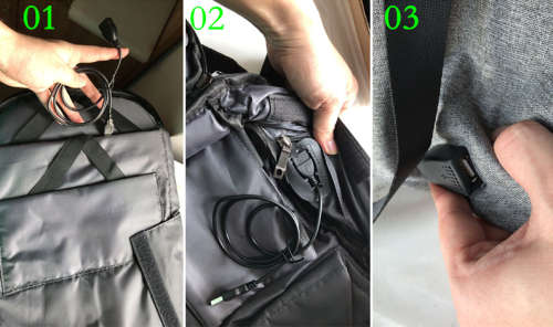 Anti Theft Laptop Backpack With External USB Charging Port