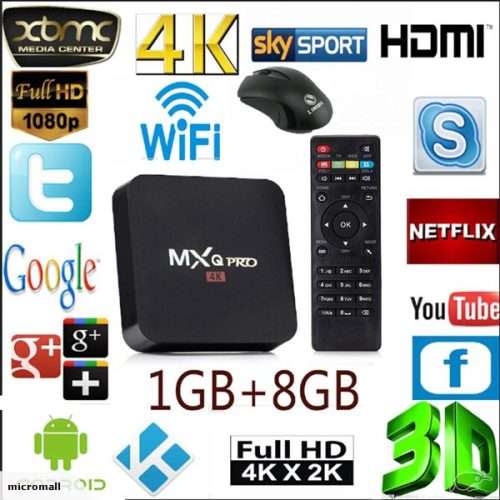 MX-Q PRO 4K Smart Android TV Box (Netflix, WIFI, KODI)