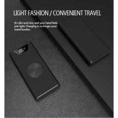 Qi Wireless Portable Charger, 10000mAh  Power Bank with LED