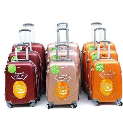 Blue Star Set of 3 Lightweight Travel Luggage Suitcase - Assorted Colours