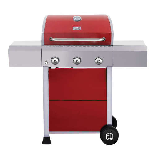 TERRACE LEISURE SATURN 230 GAS BRAAI 3-BURNER GAS BRAAI RED