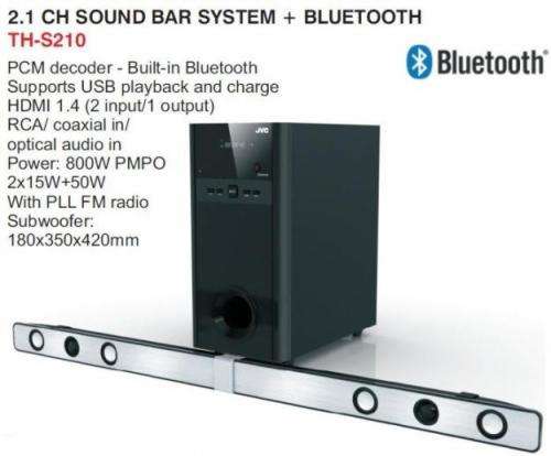 JVC 2.1 Ch Sound Bar System + Bluetooth