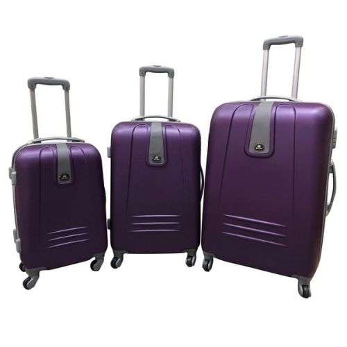 Blue Star 3 Piece Sleek Design Luggage Set