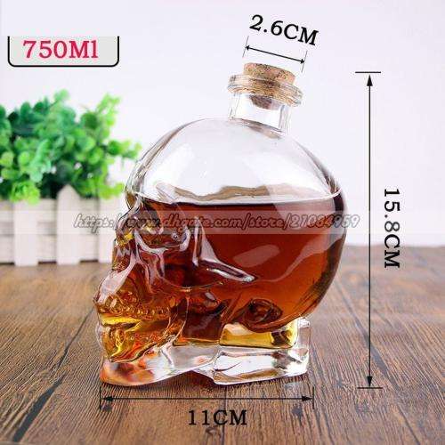 skull bottle alcohol 750 ML