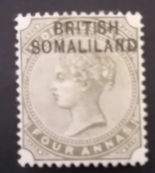 3) British Somaliland , Four Annas MLH Queen Victoria