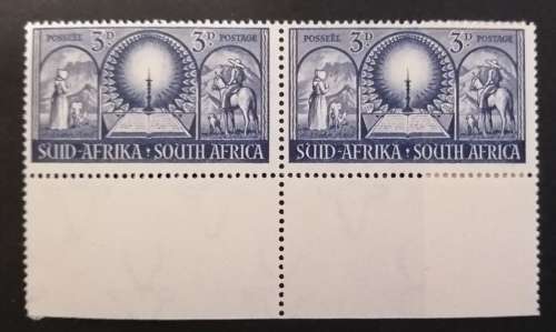 70) South African 3d MNH , No 38 Overprinted on reverse of stamp