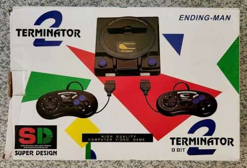 ENDING - MAN Terminator 2 Computer Video Game Console + 4 in 1 Game Cartridge (RETRO) [8-bit]
