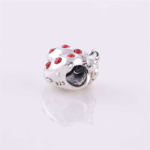 925 Sterling Silver Ladybird Charm Bracelet