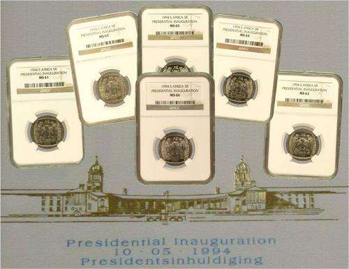 !!!1994 INAUGURATION!!! NGC graded MS61-MS66 Set only for R3100