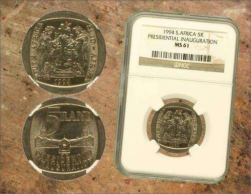 !!!START ON YOUR 1994 R5 PRESIDENTIAL INAUGURATION SET!!! NGC Graded MS61-MS63 for only R1200.00!!!