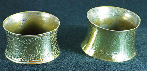 2 VINTAGE BRASS SERVIETTE HOLDERS PRICE REDUCED 50%