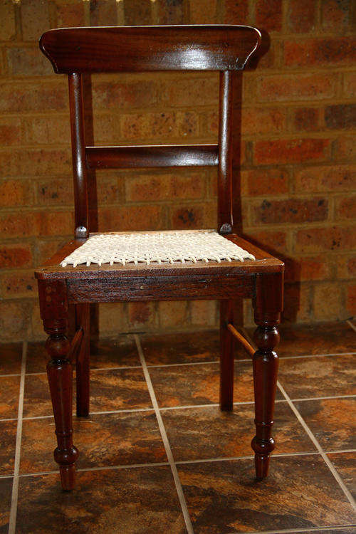 STINKWOOD & RIEMPIES CHAIR APPROX. C1860 VICTORIAN ERA