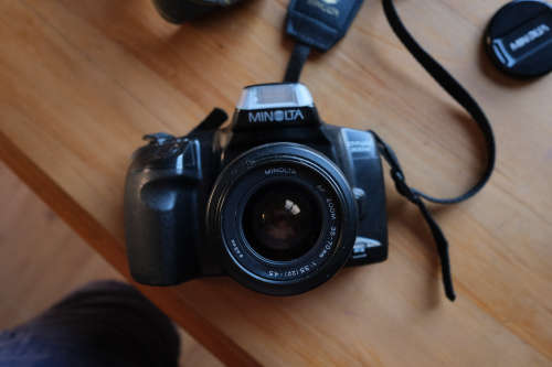 Film Cameras. Cosina 35, Minolta Dynax 300si, Minolta Weathermatic 35DL, Olympus Superzoom 800+Flash
