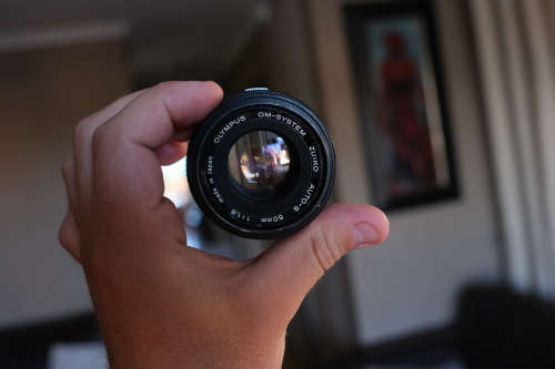 Olympus 50mm f1.8, Vivitar 2x extender + Olympus flash