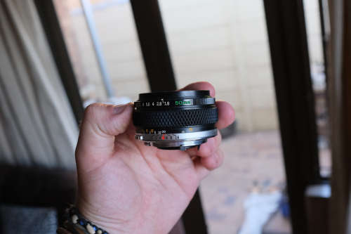 Olympus 50mm f1.8, Vivitar 2x extender + Olympus flash