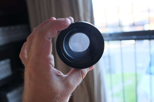 Two lenses and two lens adapters - Sakar 135mm f3.5, Cunor 400mm f6.3 lens, Yashica adapters