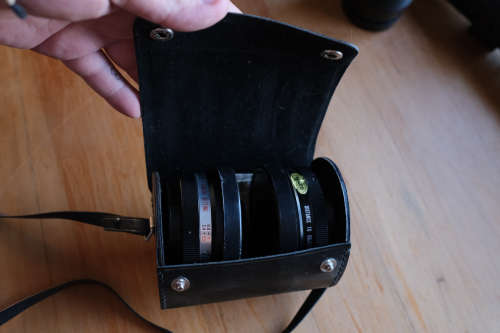Two lenses and two lens adapters - Sakar 135mm f3.5, Cunor 400mm f6.3 lens, Yashica adapters