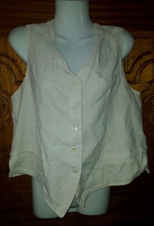 LADIES CREAM WASTE COAT - JET CLOTHING - SIZE 10