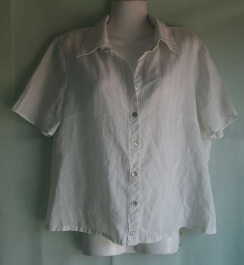 LADIES WHITE SHIRT - VIVARA MICHELLE - SIZE 14 38/97CM