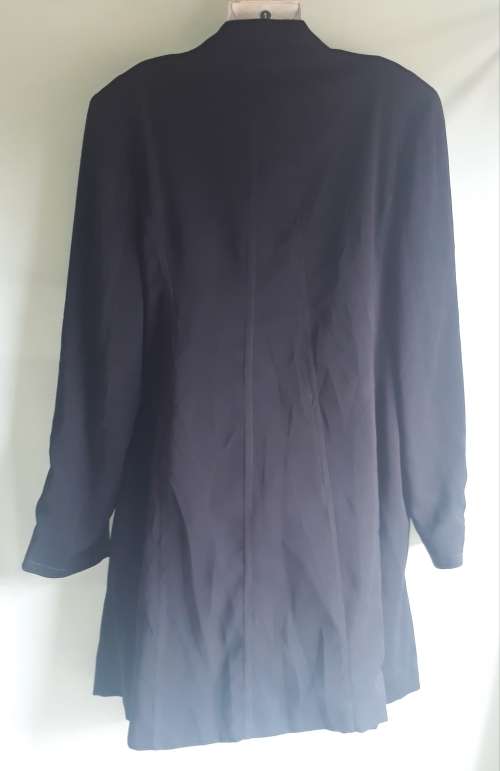 LADIES LONG BLACK COAT - FIORELLA RUBINO - USA SIZE 20 UK SIZE 24