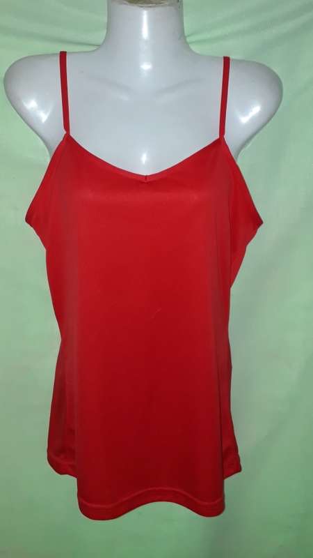 LADIES RED SPAGHETTI TOP - KELSO - 10/34 SIZE