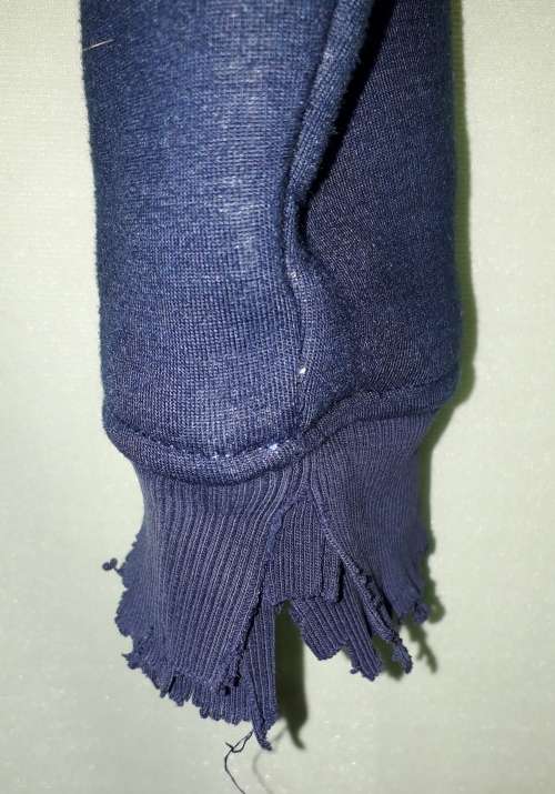BOYS BLUE JACKET - WOOLWORTHS - AGE 13-14 - SLEEVE DAMAGED