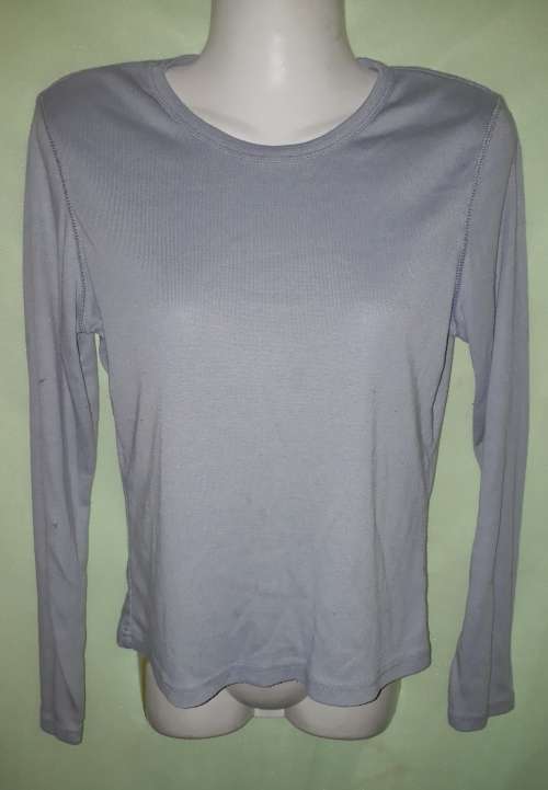 LADIES LONGSLEEVED BLUE TOP - MAKE: KELSO CASUALS - SIZE: S