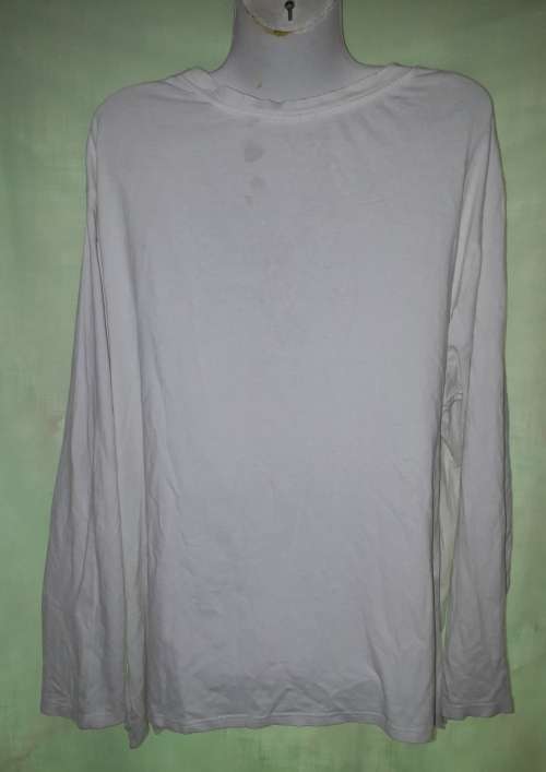 LADIES WHITE LONG SLEEVED T-SHIRT - MAKE: NO NAME - SIZE NO SIZE BUT LOOKS XXL - XXXL