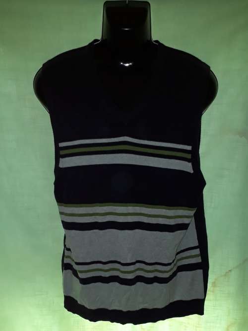 MENS BROWN MULTI COLORED PULLOVER - MAKE: WOOLWORTHS - SIZE: L