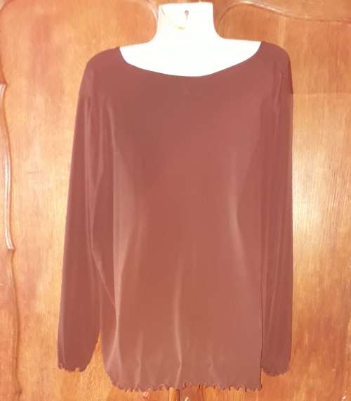 LADIES: BROWN TOP - MAKE: NO MAKE  - SIZE: NO SIZE
