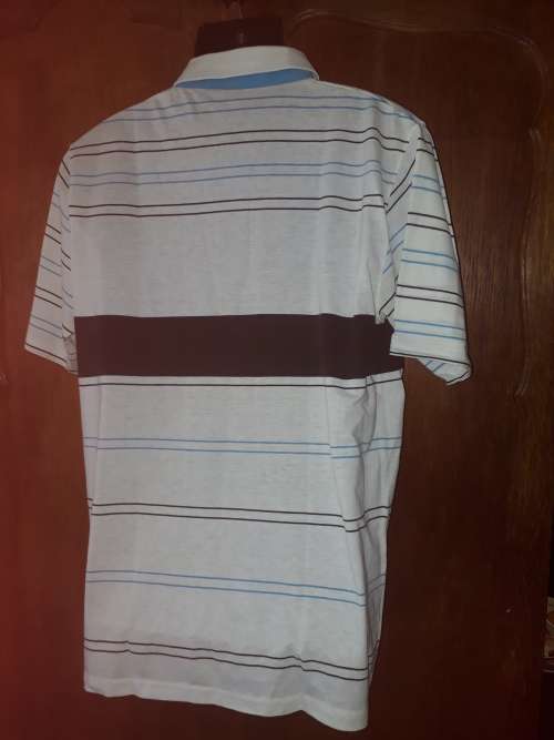 MENS: WHITE MULTI COLORED GOLF SHIRT - MAKE: GRAND SLAM - SIZE: XL