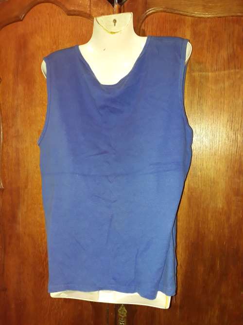 LADIES: BLUE TOP  - MAKE: JASON MAXWELL - SIZE: XL