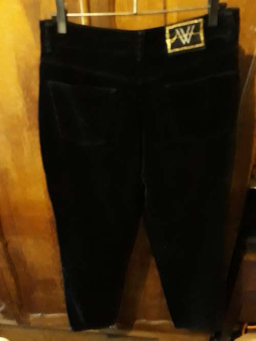 LADIES: BLACK SUEDE PANTS - MAKE: WOOLWORTHS - SIZE: 40