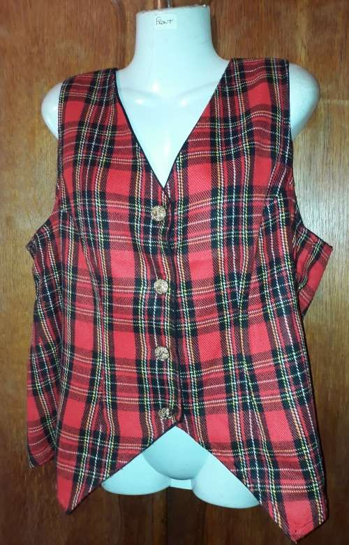 LADIES: MULTI COLORED REVERSABLE WAISTCOAT - MAKE: NO MAKE. - SIZE: NO SIZE