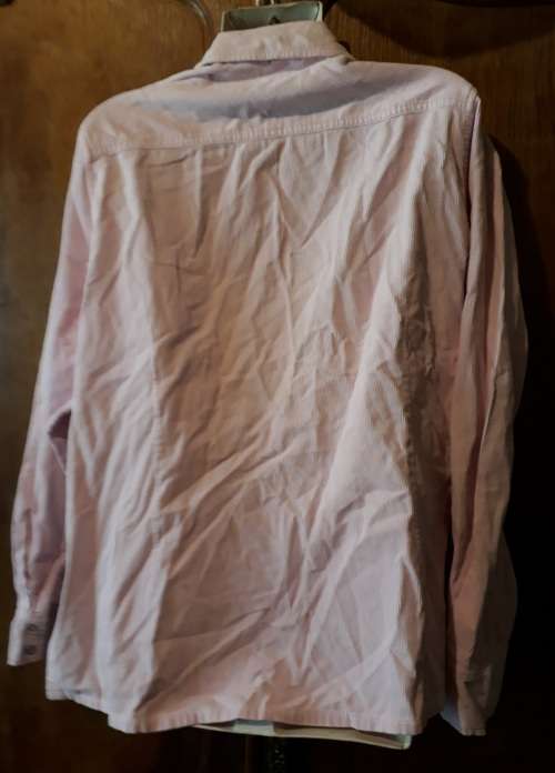 LADIES: LIGHT PINK CORDUROY SHIRT - MAKE: REAL CLOTHING - SIZE: XL